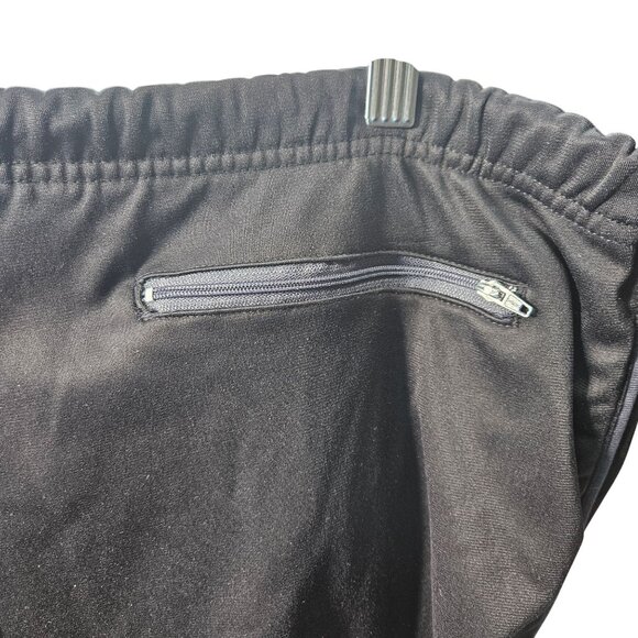 Black AthletechTrack Pants W/ White Side Stripes & Elastic Drawstring Waist men - Picture 6 of 7